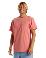 The Quiksilver Mens Salt Water Pocket Tee T-Shirt in Spiced Coral