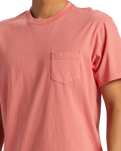 The Quiksilver Mens Salt Water Pocket Tee T-Shirt in Spiced Coral