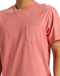 The Quiksilver Mens Salt Water Pocket Tee T-Shirt in Spiced Coral