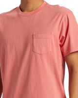 The Quiksilver Mens Salt Water Pocket Tee T-Shirt in Spiced Coral