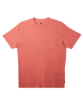 The Quiksilver Mens Salt Water Pocket Tee T-Shirt in Spiced Coral