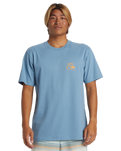 The Quiksilver Mens The Original Boardshort Mor T-Shirt in Blue Shadow