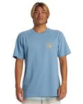 The Quiksilver Mens The Original Boardshort Mor T-Shirt in Blue Shadow