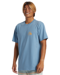 The Quiksilver Mens The Original Boardshort Mor T-Shirt in Blue Shadow