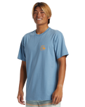 The Quiksilver Mens The Original Boardshort Mor T-Shirt in Blue Shadow