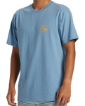 The Quiksilver Mens The Original Boardshort Mor T-Shirt in Blue Shadow