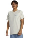 The Quiksilver Mens Island Mode T-Shirt in Silver Birch