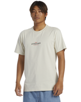 The Quiksilver Mens Hibiscus T-Shirt in Silver Birch