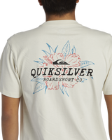 The Quiksilver Mens Hibiscus T-Shirt in Silver Birch