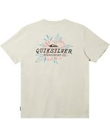 The Quiksilver Mens Hibiscus T-Shirt in Silver Birch