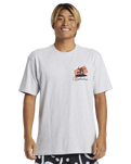 The Quiksilver Mens Surfer Moe T-Shirt in Snow Heather