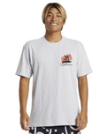 The Quiksilver Mens Surfer Moe T-Shirt in Snow Heather