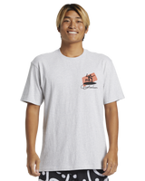 The Quiksilver Mens Surfer Moe T-Shirt in Snow Heather