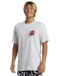 The Quiksilver Mens Surfer Moe T-Shirt in Snow Heather