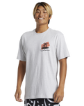 The Quiksilver Mens Surfer Moe T-Shirt in Snow Heather