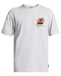 The Quiksilver Mens Surfer Moe T-Shirt in Snow Heather