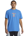 The Quiksilver Mens Stand Strong Moe T-Shirt in Nebulas Blue