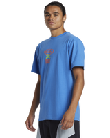 The Quiksilver Mens Stand Strong Moe T-Shirt in Nebulas Blue