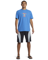 The Quiksilver Mens Stand Strong Moe T-Shirt in Nebulas Blue