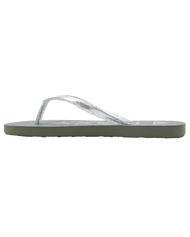 The Roxy Girls Girls Viva Sparkle Flip Flops in Cloudy Grey