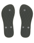 The Roxy Girls Girls Viva Sparkle Flip Flops in Cloudy Grey