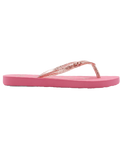 The Roxy Girls Girls Viva Sparkle Flip Flops in Pink 1