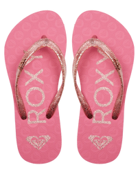 The Roxy Girls Girls Viva Sparkle Flip Flops in Pink 1