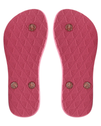 The Roxy Girls Girls Viva Sparkle Flip Flops in Pink 1