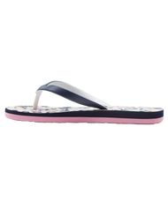 The Roxy Girls Girls Tahiti VII Flip Flops in Navy & Pink