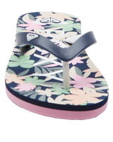 The Roxy Girls Girls Tahiti VII Flip Flops in Navy & Pink