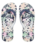 The Roxy Girls Girls Tahiti VII Flip Flops in Navy & Pink