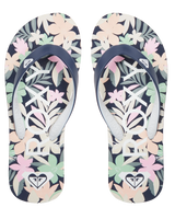 The Roxy Girls Girls Tahiti VII Flip Flops in Navy & Pink