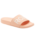 The Roxy Girls Girls Slippy II Sliders in Peach Cream