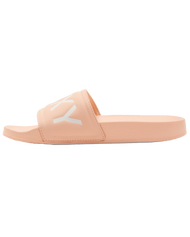 The Roxy Girls Girls Slippy II Sliders in Peach Cream