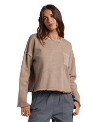 The Roxy Womens Doheny Sweatshirt in Rootbeer