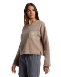 The Roxy Womens Doheny Sweatshirt in Rootbeer