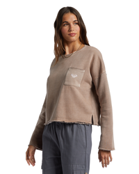 The Roxy Womens Doheny Sweatshirt in Rootbeer