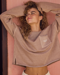 The Roxy Womens Doheny Sweatshirt in Rootbeer