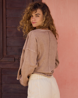 The Roxy Womens Doheny Sweatshirt in Rootbeer