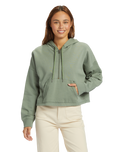 The Roxy Womens Drakes Cove Half Zip Hoodie in Agave Green