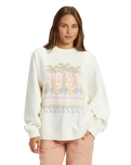 The Roxy Womens Lineup Sweatshirt in Egret