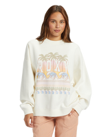 The Roxy Womens Lineup Sweatshirt in Egret