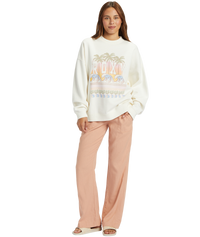 The Roxy Womens Lineup Sweatshirt in Egret