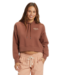 The Roxy Womens Onshore Hoodie in Rootbeer