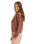 The Roxy Womens Onshore Hoodie in Rootbeer