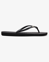 The Roxy Womens Viva IV Flip Flops in Black Smooth