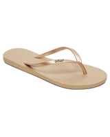 The Roxy Womens Viva IV Flip Flops in Metallic Gold