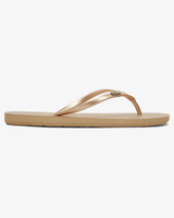 The Roxy Womens Viva IV Flip Flops in Metallic Gold