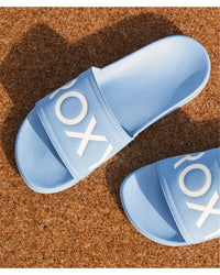 The Roxy Womens Slippy II Sliders in Baha Blue