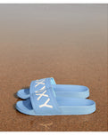 The Roxy Womens Slippy II Sliders in Baha Blue